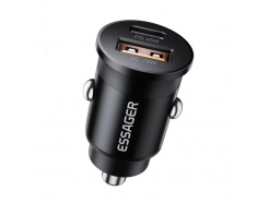ES-CC15/45W - автомобильное зарядное устройство в прикуриватель, USB A + Type-C, PD 45 Вт
