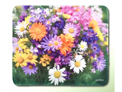 Коврик для мыши БУКЕТ (240 x 200 x 2 мм, ткань+резина, оверлок)