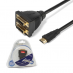 DVI-D JACK + DVI-D JACK - HDMI PLUG 0,25m