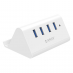 USB 2.0 Hub 4 порта в виде подставки для телефона. Белый (SHC-U2-WH)