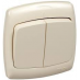 Выключатель Suno 2-клавишный, 774805, бежевый