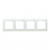Рамка Valena Legrand 7744 74, 4 поста, белый/голубой, глянцевая