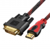 HDMI PLUG - DVI-D PLUG, 2 м, с фильтрами