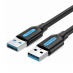 USB 3.0 AM-AM 1.5 метра, медный, оплетка ПВХ, черный