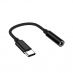 Переходник USB C штекер - 3.5 мм гнездо, черный (M40)