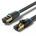 Патч-корд RJ45-RJ45, кат 8, 4 пары, SFTP, 40 Гбит/с, 1 м, черный